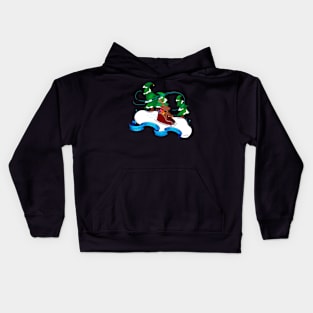 Dashing through the Winter Blues Kids Hoodie